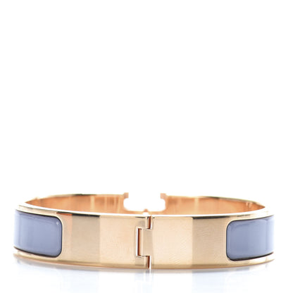 Hermes Enamel Narrow Clic Clac H Bracelet PM Bleu Lin 3 of 4