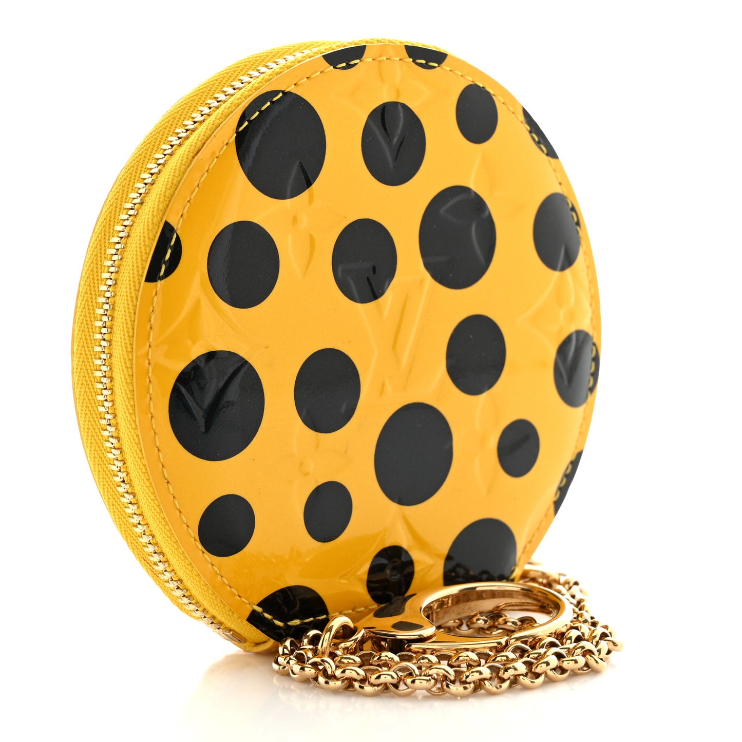 Vernis Kusama Infinity Dots Chapeau Coin Purse Yellow