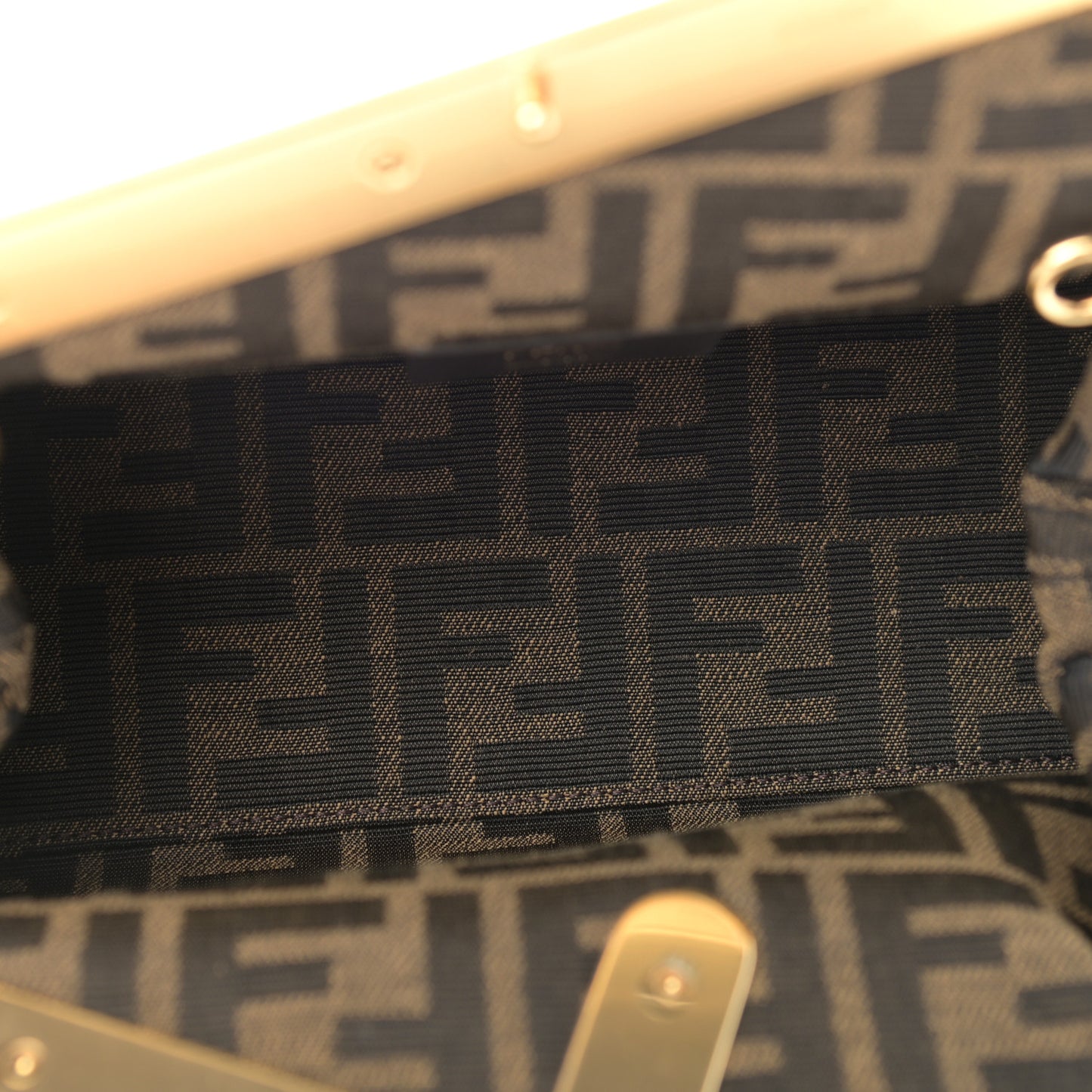 Shiny Nappa Small Fendi First Black