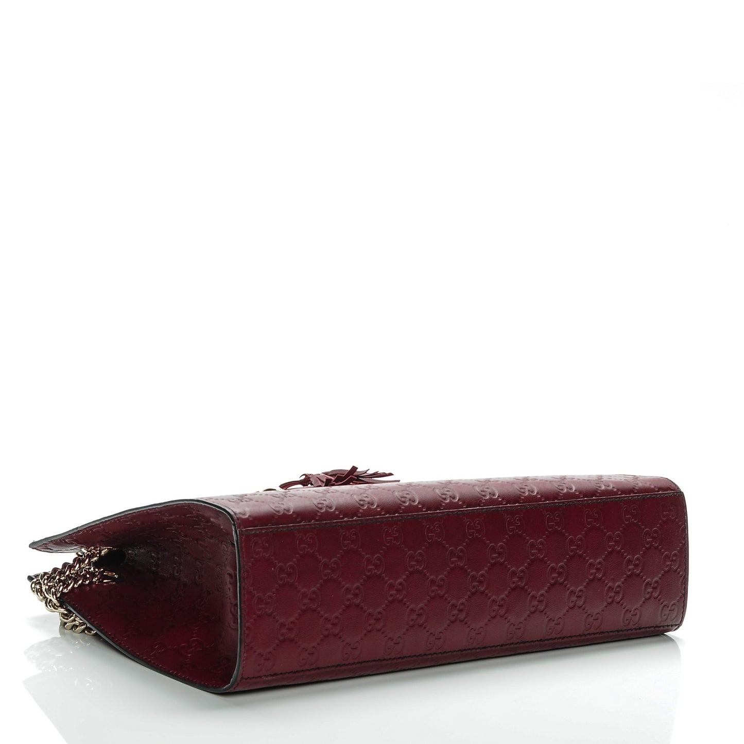 Soft Guccissima Large Emily Chain Shoulder Bag Classic Ruby
