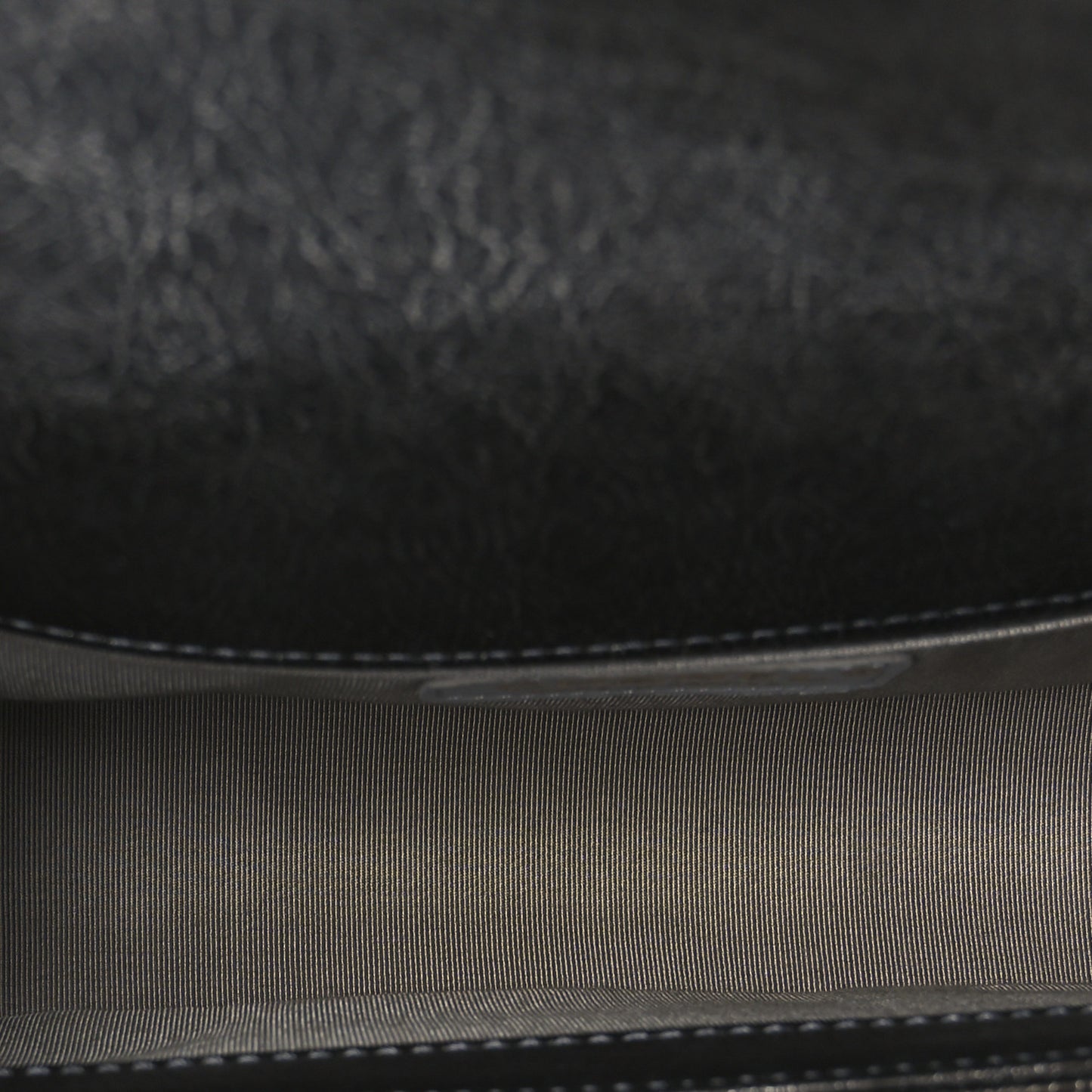 Cracked Metallic Calfskin Quilted Small Boy Flap Dark Silver