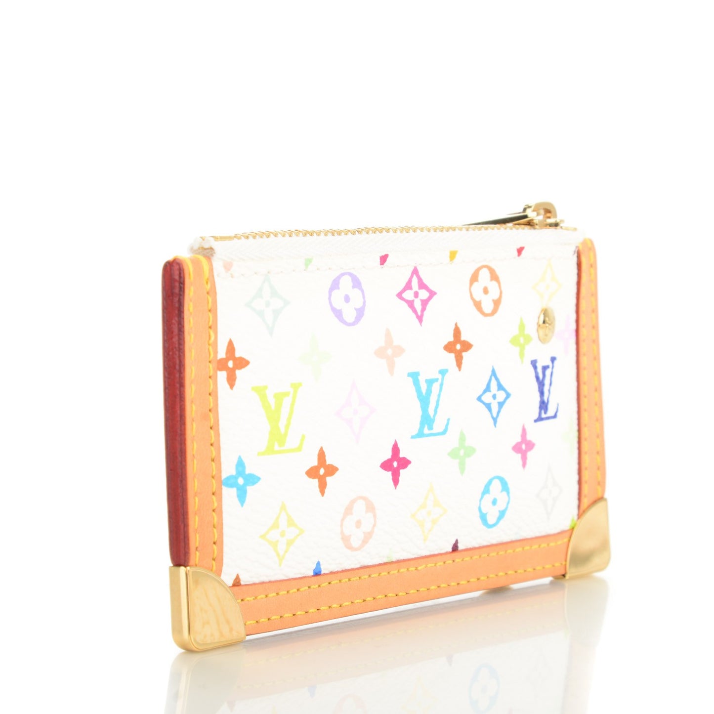 Monogram Multicolor Key Pouch White