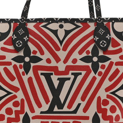 Louis Vuitton Monogram Giant Crafty Neverfull MM Creme Rouge Black 7 of 9