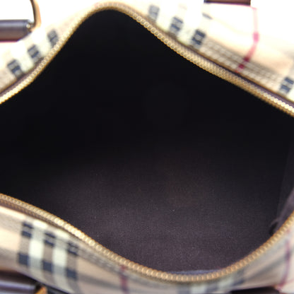 Burberry Haymarket Check Small Chester Bowling Bag Chocolate 4 of 14