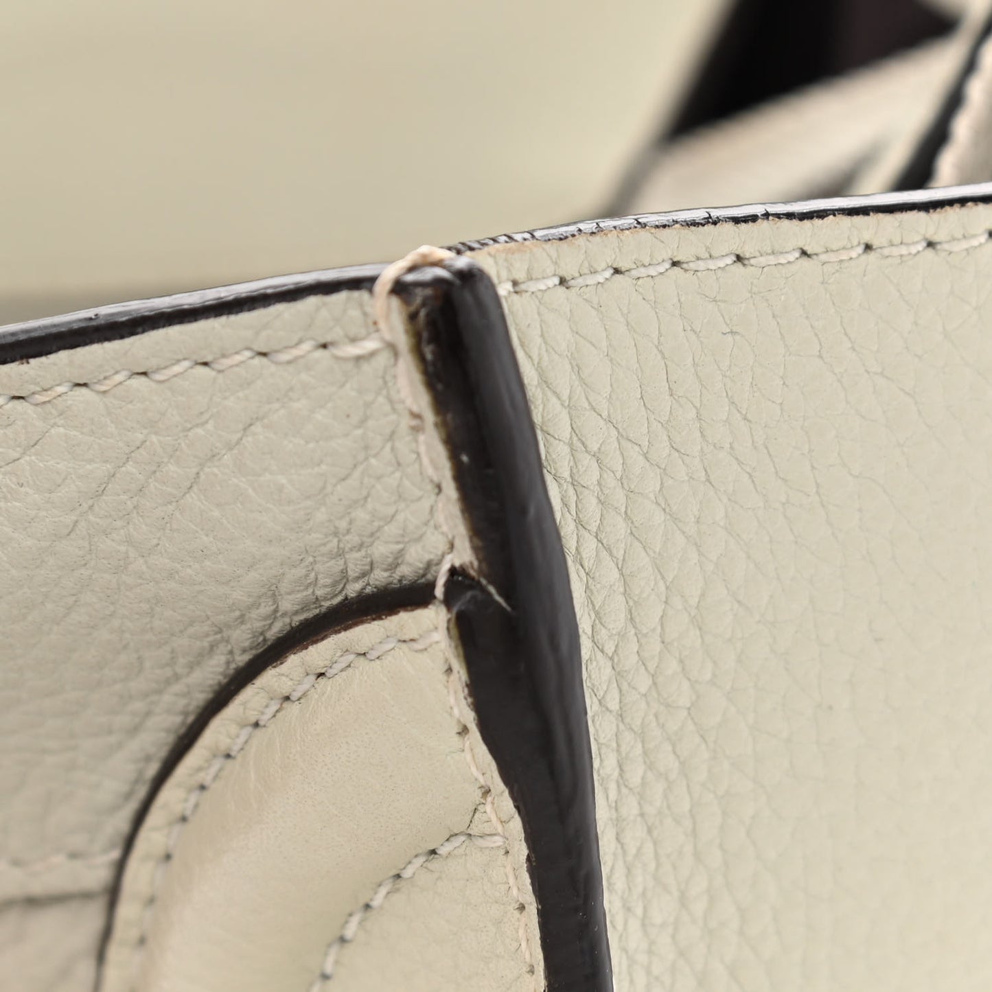 Drummed Calfskin Micro Luggage Chalk