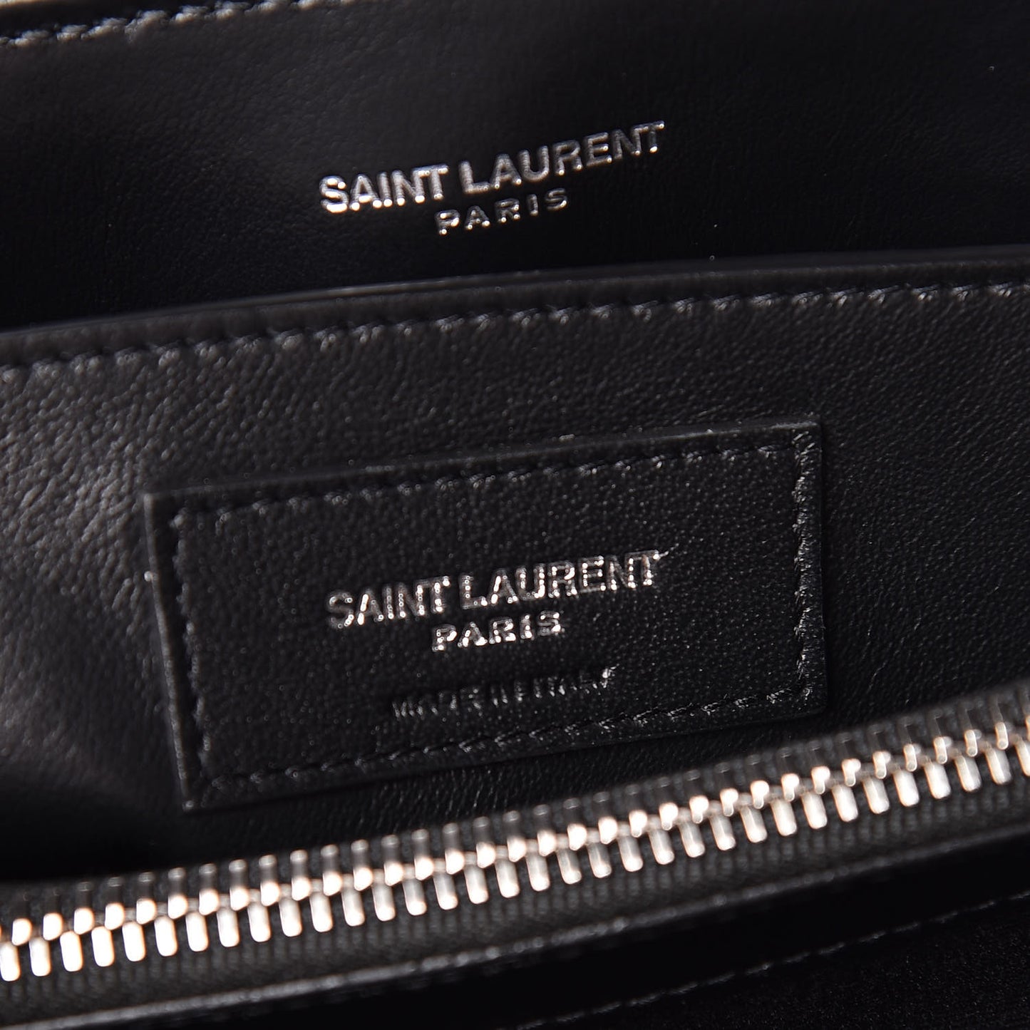Calfskin Y Quilted Monogram Small Loulou Chain Satchel Black