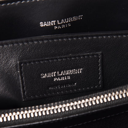 Saint Laurent Calfskin Y Quilted Monogram Small Loulou Chain Satchel Black 6 of 10