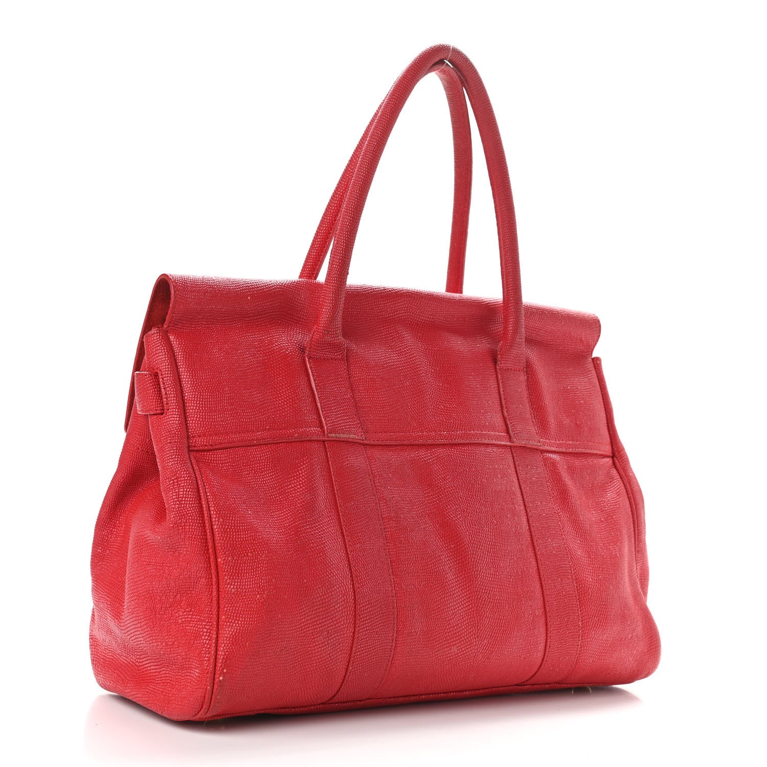 Mulberry Lizard Embossed Calfskin Bayswater Red 2 of 16