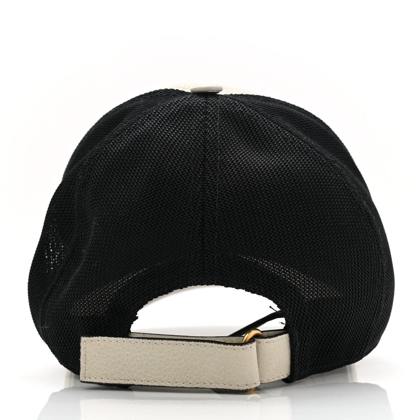 Grained Calfskin Logo Baseball Hat M 58 White
