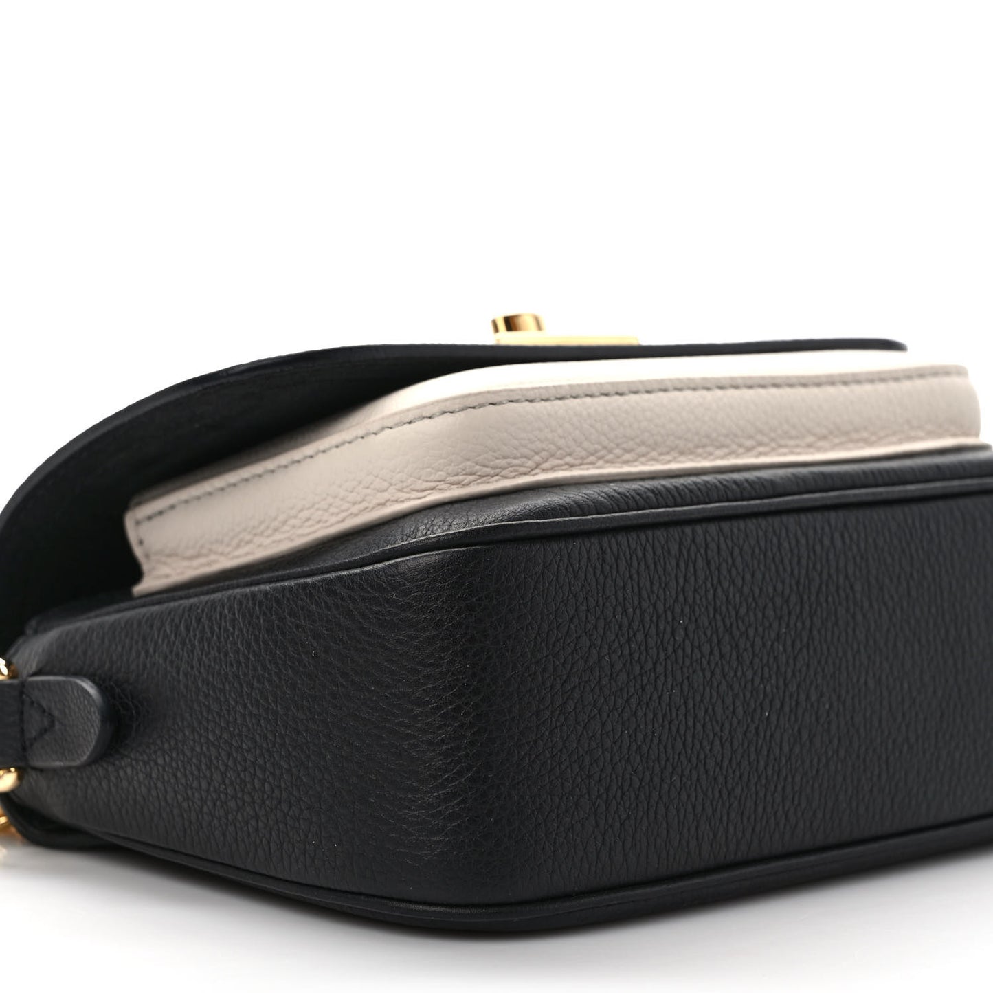 Grained Calfskin Lockme Tender Black
