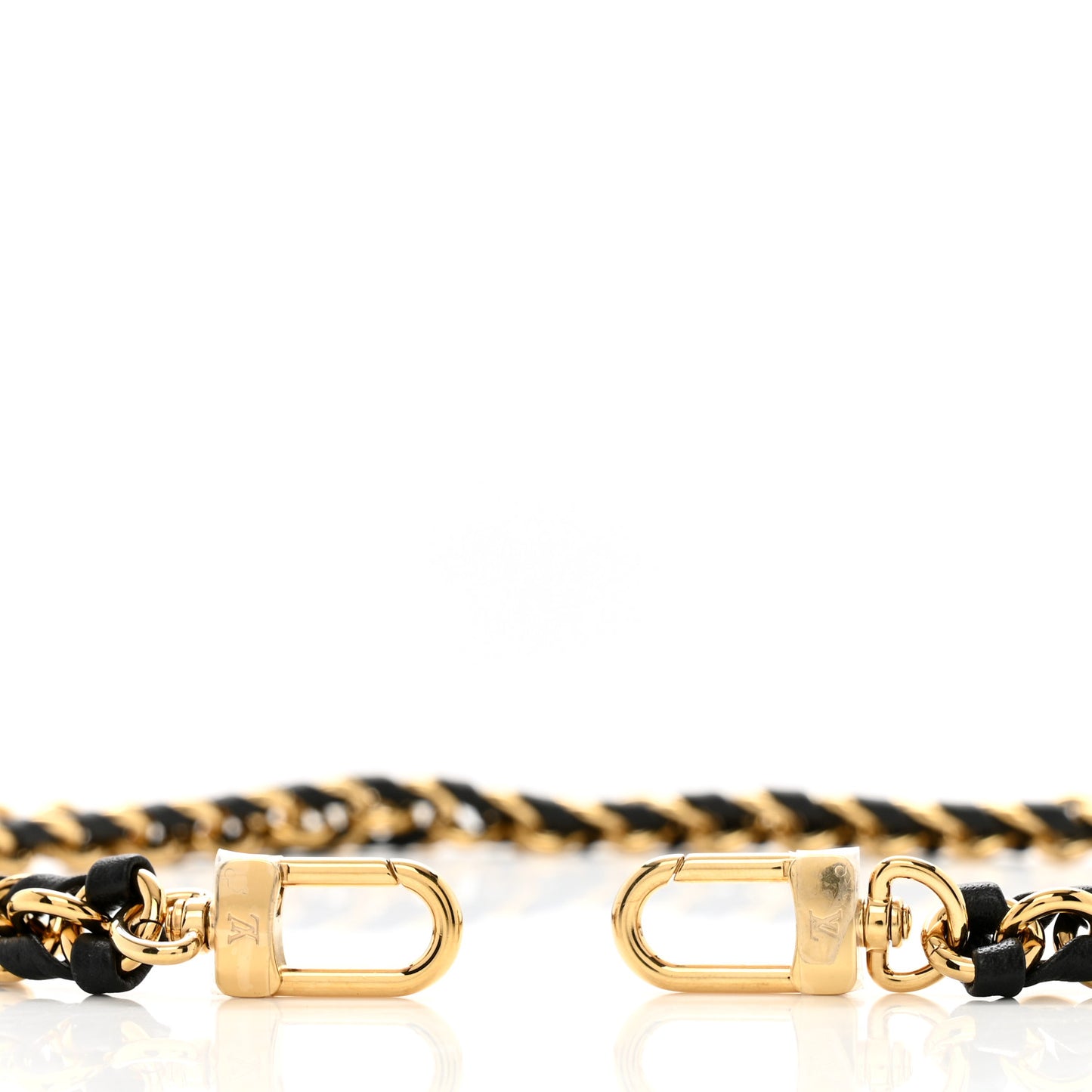 Calfskin Multi Pochette Chain Shoulder Strap Black Gold