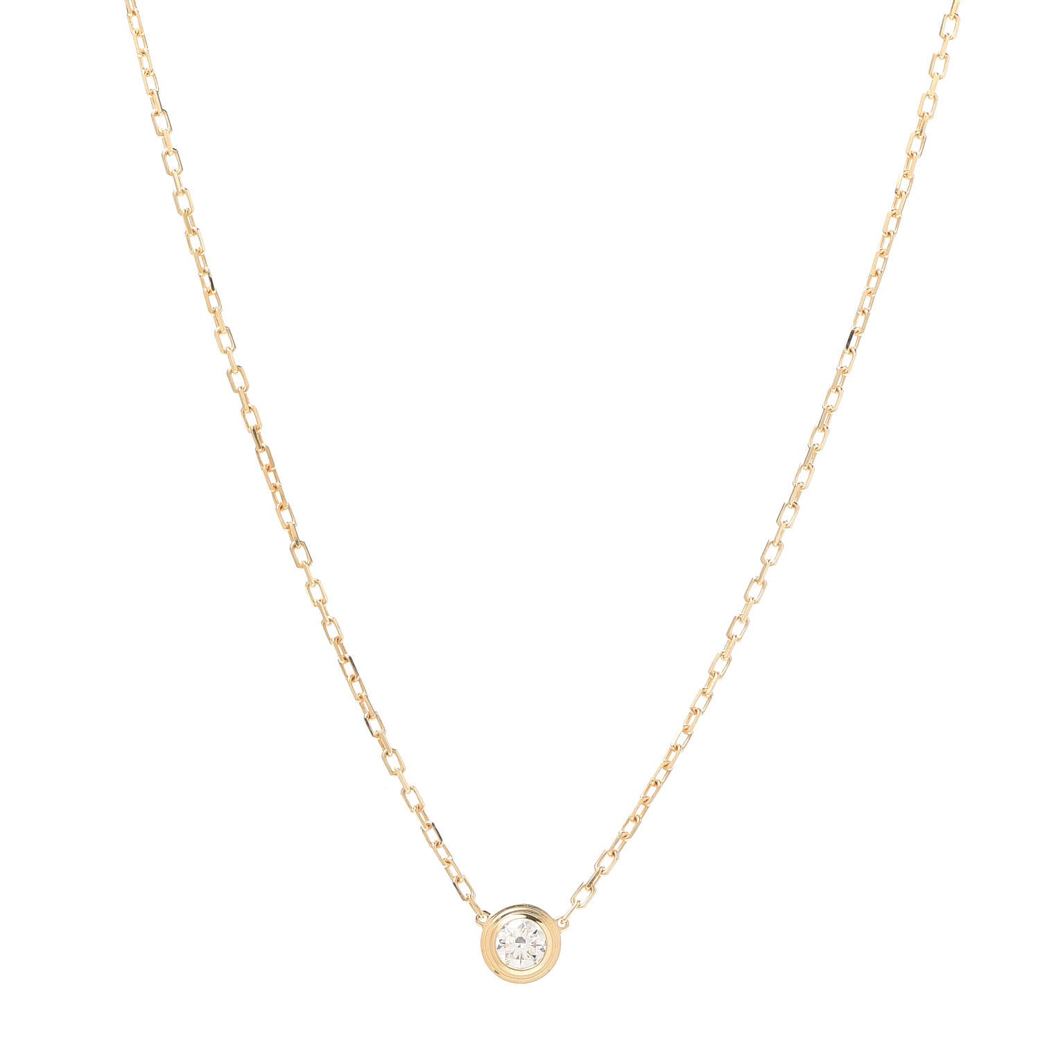 Cartier 18K Yellow Gold Diamond LM D'Amour Pendant Necklace 1 of 5