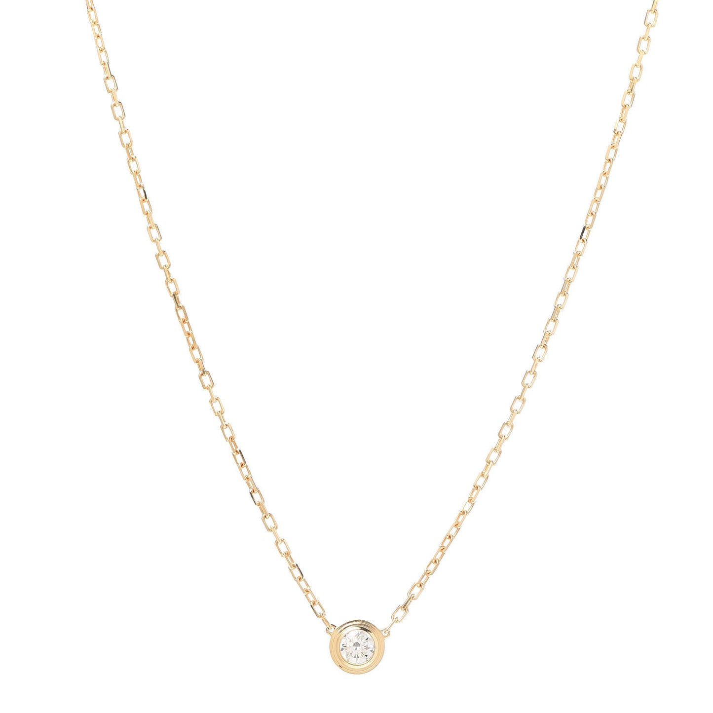 18K Yellow Gold Diamond LM D'Amour Pendant Necklace