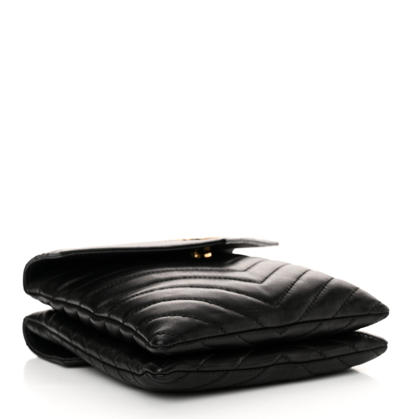 Lambskin Quilted Double Flap Bag Black