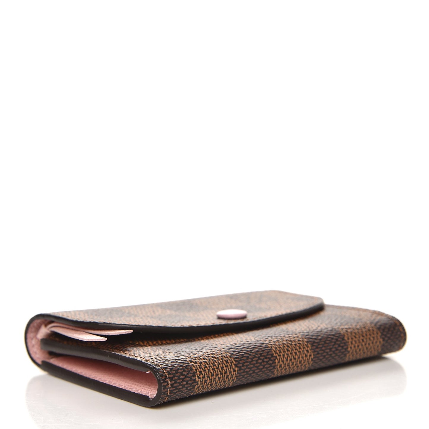 Damier Ebene Rosalie Coin Purse Rose Ballerine