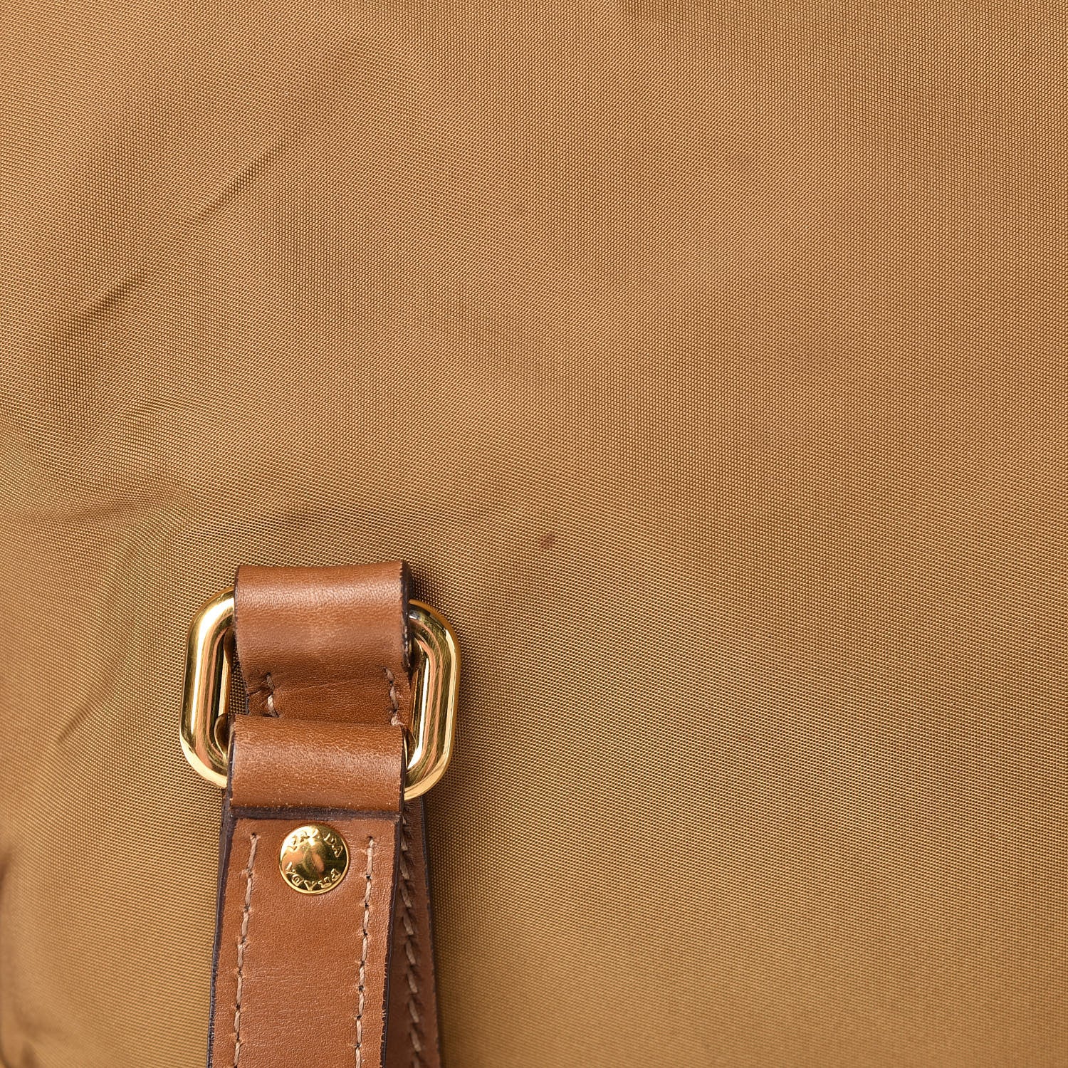 Prada Tessuto Nylon Calfskin Shoulder Bag Brown 22 of 30