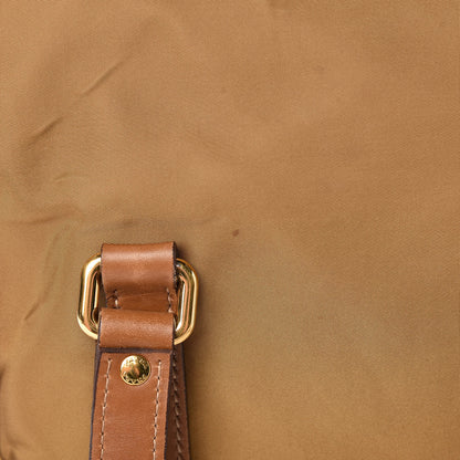 Prada Tessuto Nylon Calfskin Shoulder Bag Brown 22 of 30