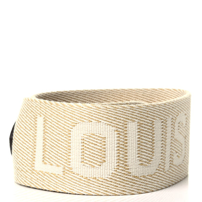 Louis Vuitton Canvas Calfskin Cruiser GM Shoulder Strap Beige Black 2 of 4