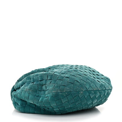 Bottega Veneta Suede Intrecciato Teen Jodie Hobo Petroleum Blue 4 of 10