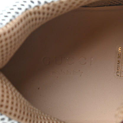 Gucci X SEGA Metallic Calfskin Mesh Removable Crystals Womens Flashtrek Sneakers 38 Rosa Great White Silver 6 of 6