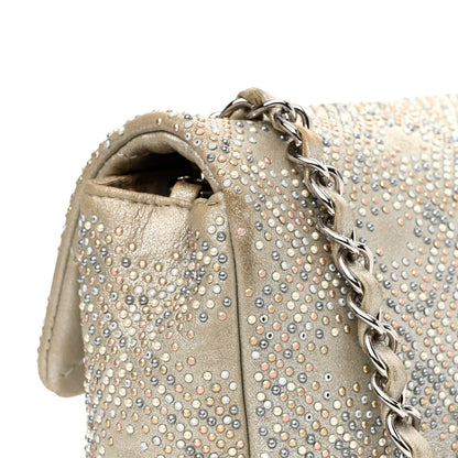 Chanel Iridescent Calfskin Studded Mini Flap Silver 18 of 19