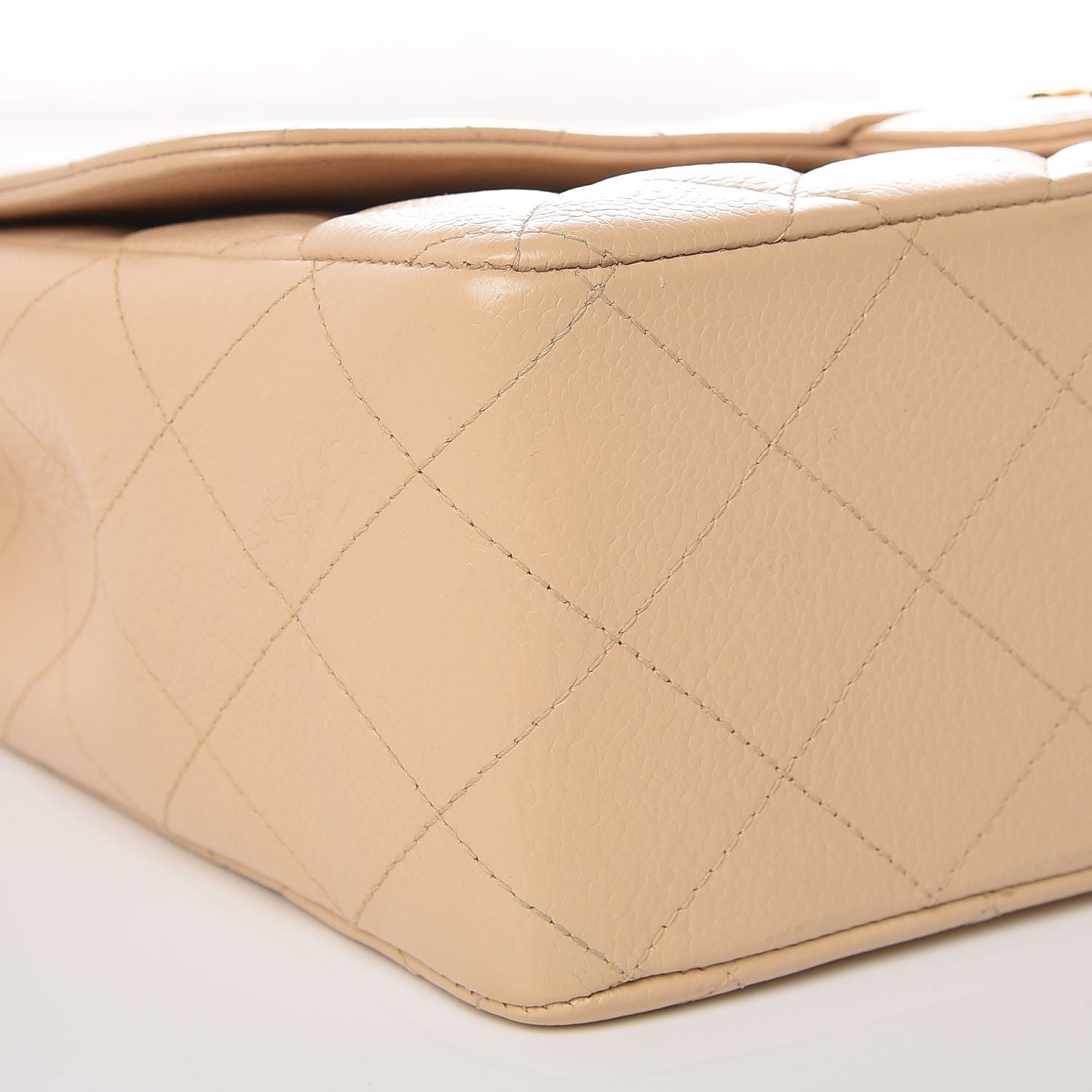 Chanel Caviar Quilted Jumbo Single Flap Beige Clair 5 of 10