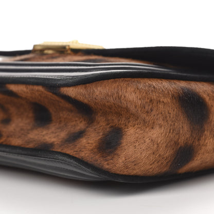 Versace Calfskin Leopard Icon Chain Flap Black 10 of 11