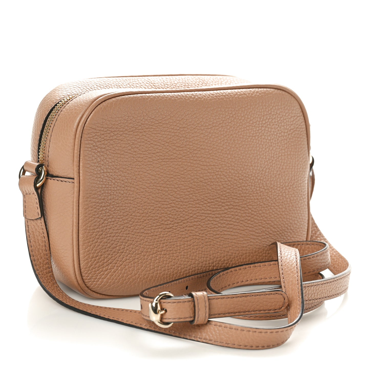 Pebbled Calfskin Small Soho Disco Bag Camelia