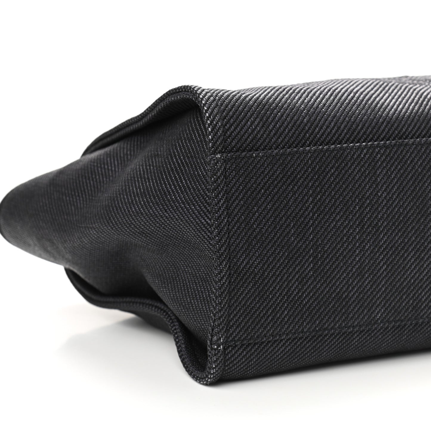 Mixed Fibers Calfskin Medium Deauville Tote Black