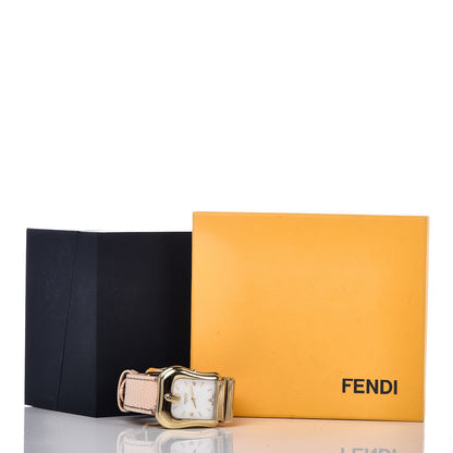 Fendi Stainless Steel Lizard Diamond Mother of Pearl 33mm B.Fendi Buckle Quartz Watch 9 of 9