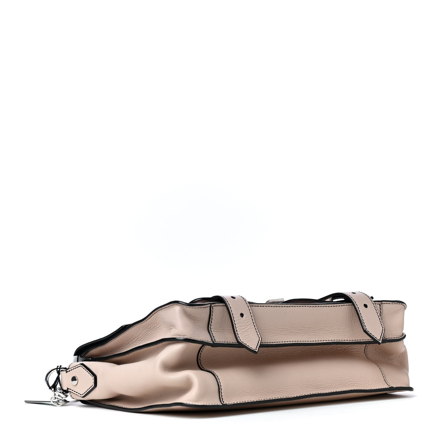 Grained Calfskin Medium Contrast Stitch PS1 Satchel Sand