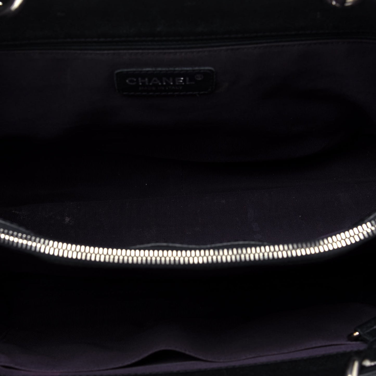 Caviar Quilted Grand Shopping Tote GST Navy Blue