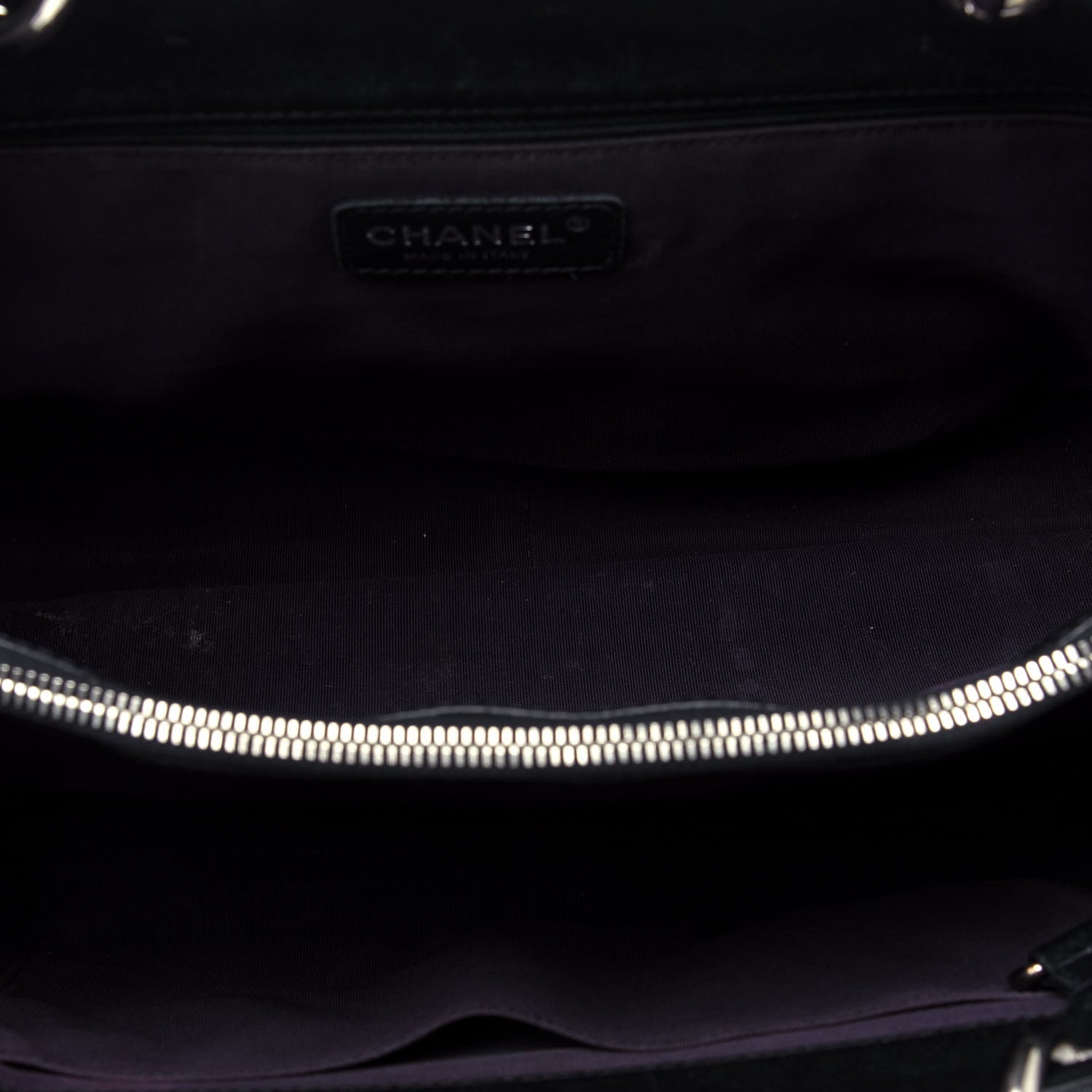 Chanel Caviar Quilted Grand Shopping Tote GST Navy Blue 6 of 25