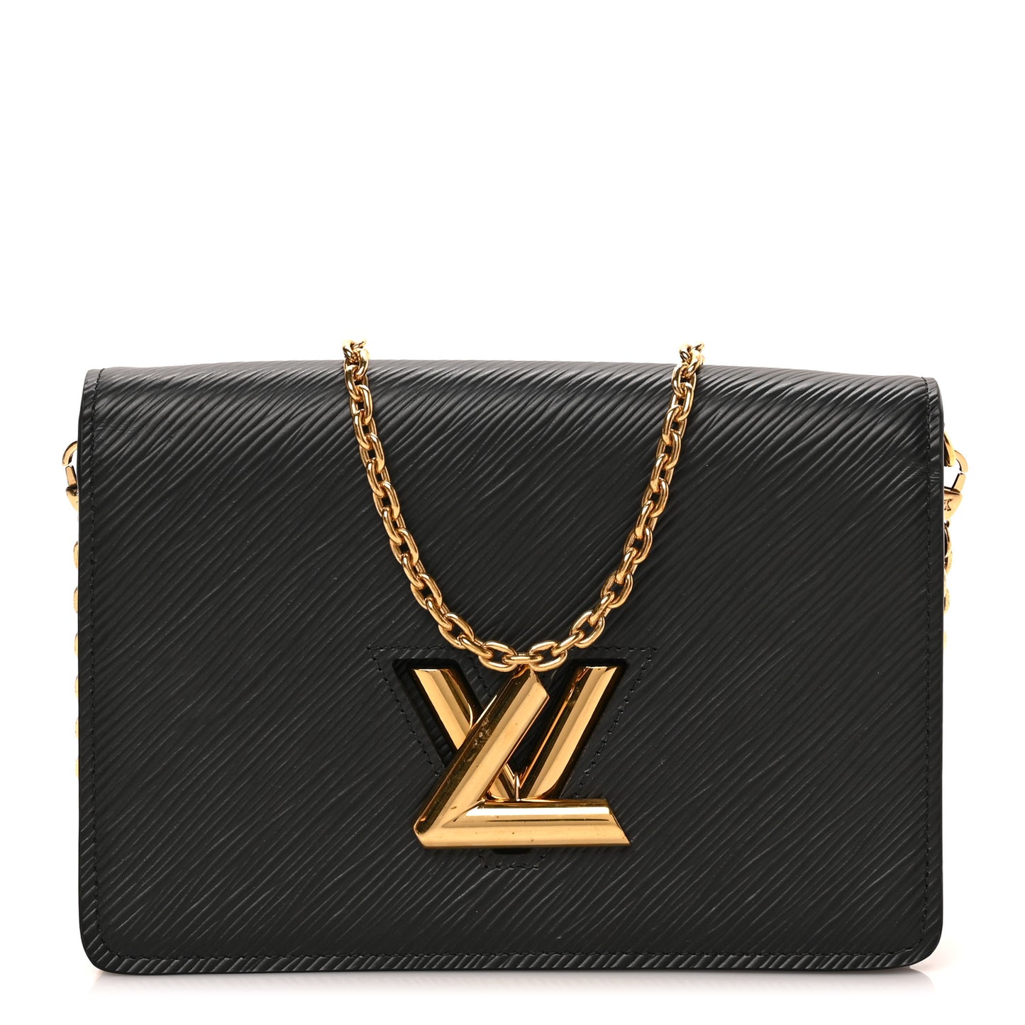 Epi Twist Belt Chain Wallet Black