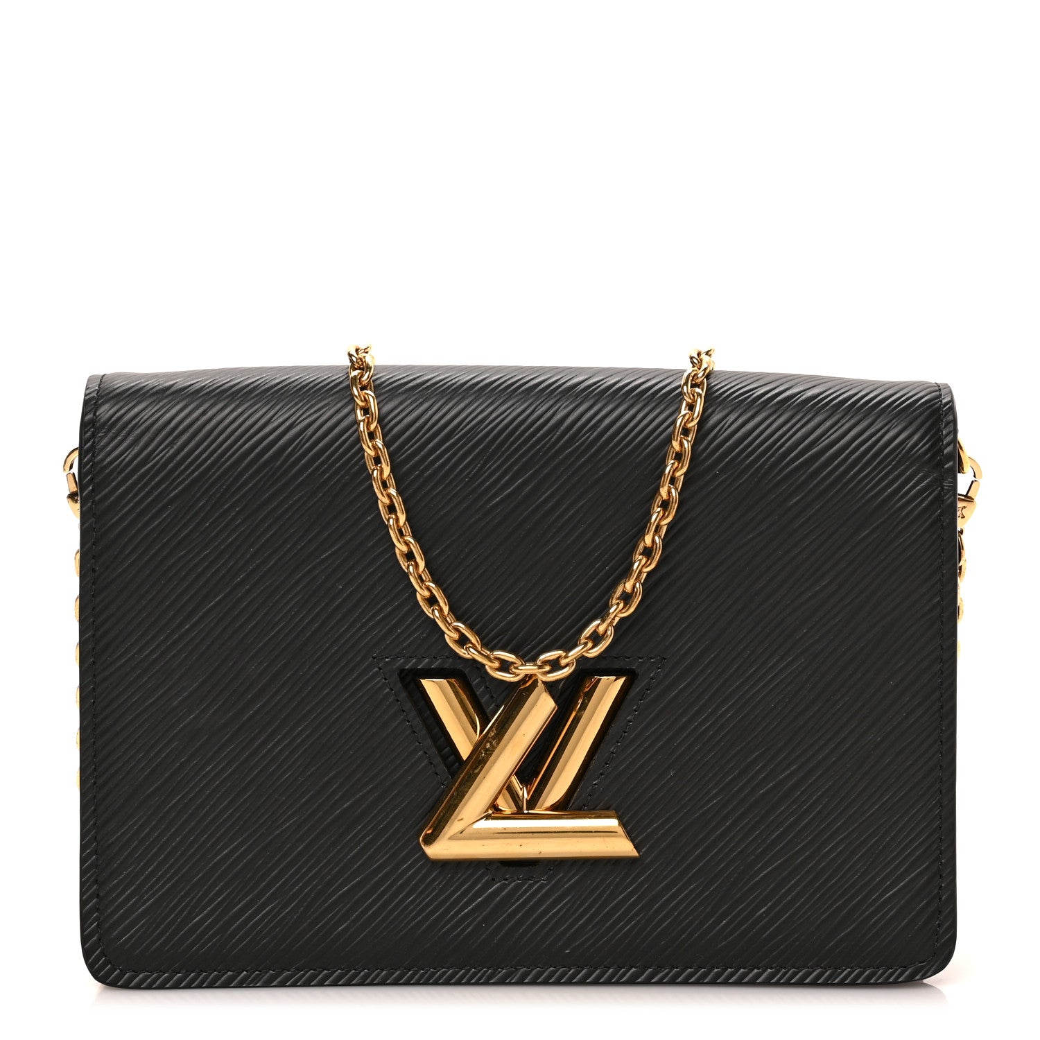Louis Vuitton Epi Twist Belt Chain Wallet Black 1 of 8