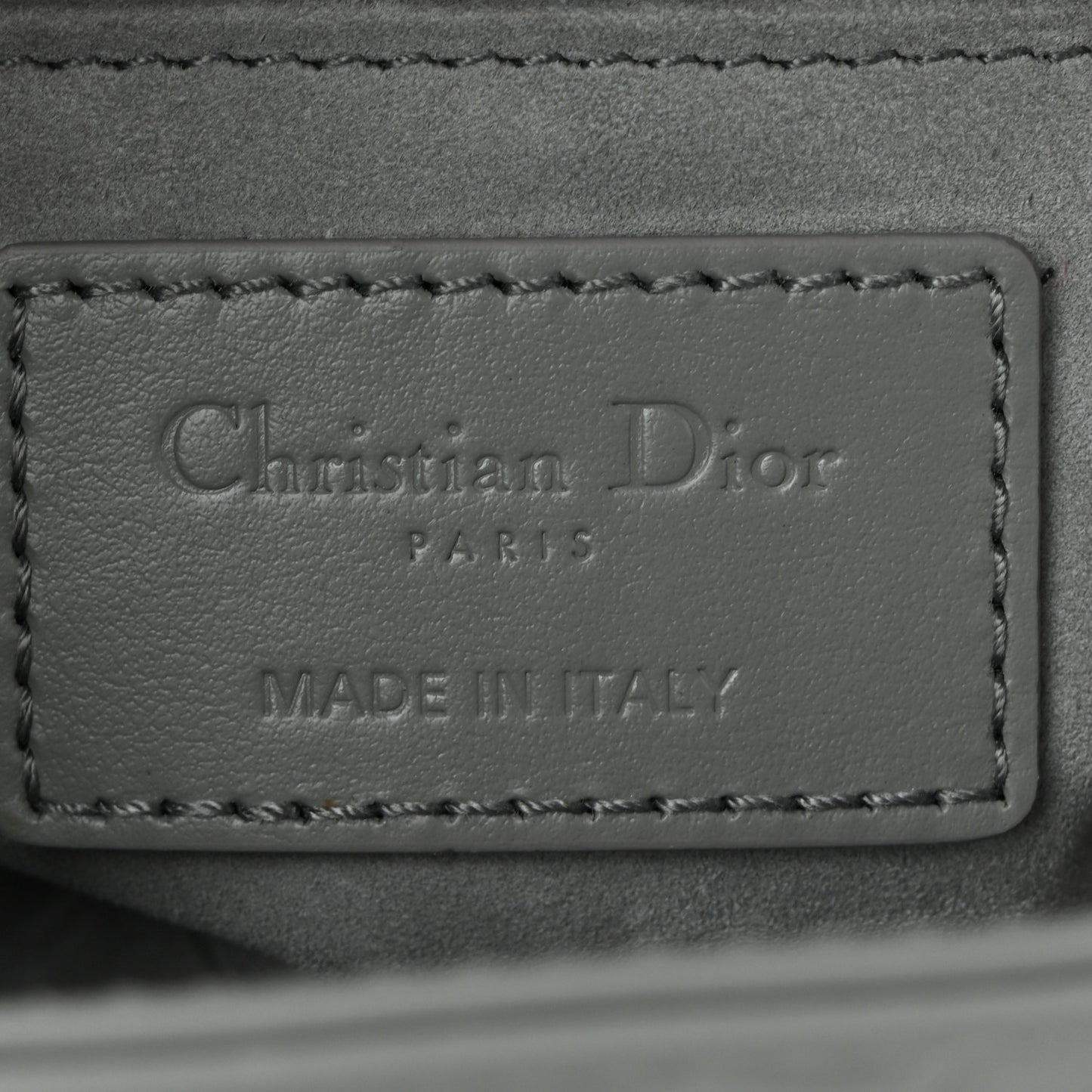 Calfskin Cannage Diamond Small My ABCDior Lady Dior  Gray