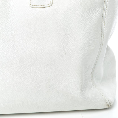 Chanel Calfskin Cerf Executive Shopper Tote White 33 of 33