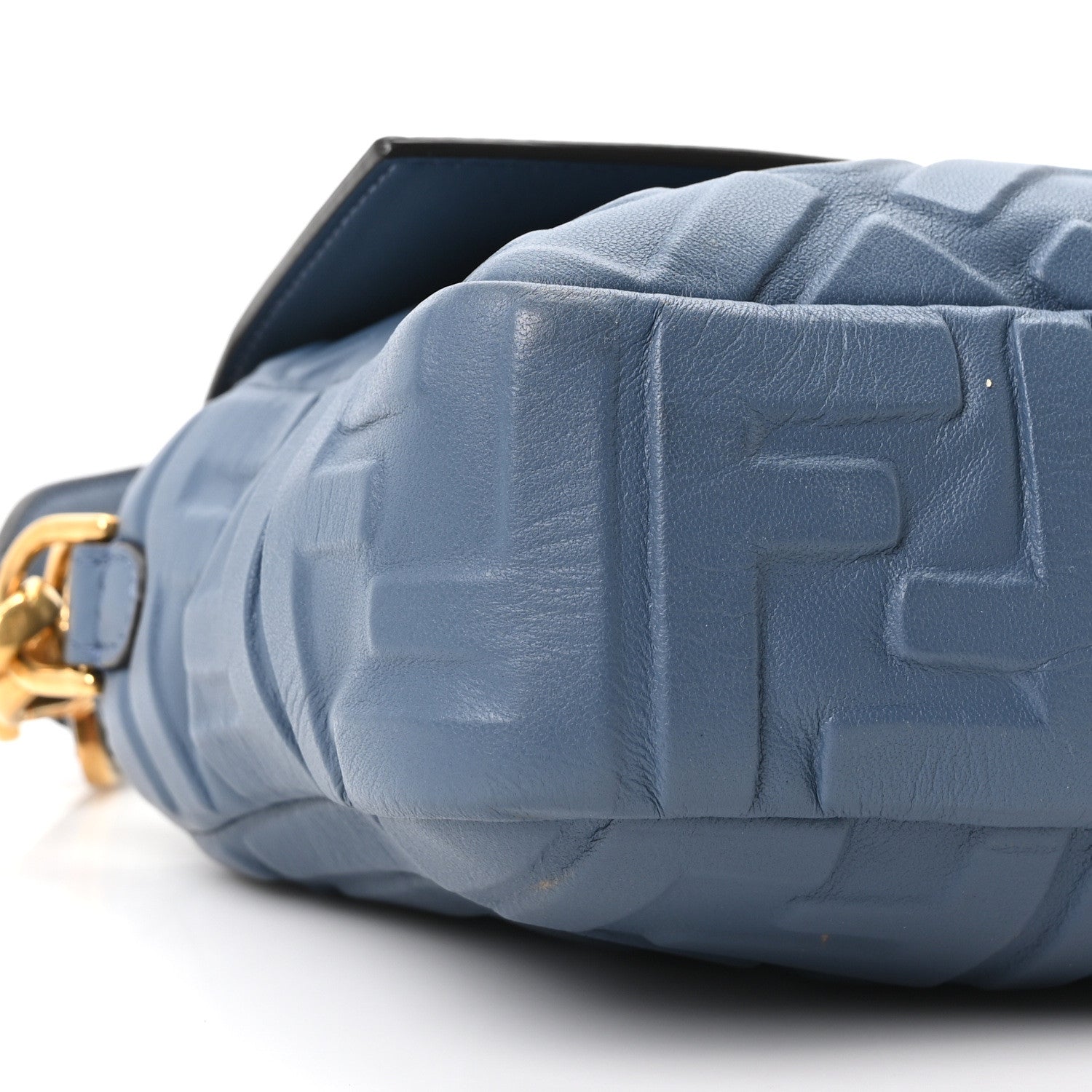 Fendi Nappa FF 1974 Embossed Baguette Mirto 9 of 10