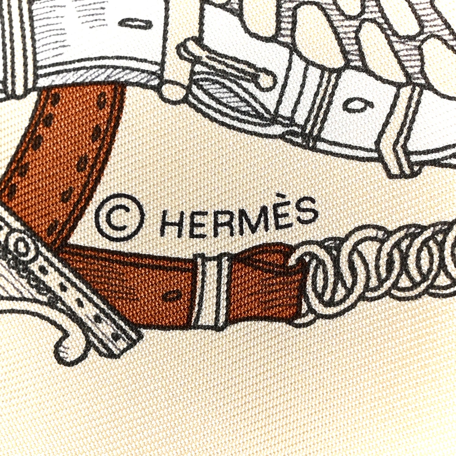 Hermes Silk Les Cheveaux Dechaines Scarf 90 Ivoire Vert Loden