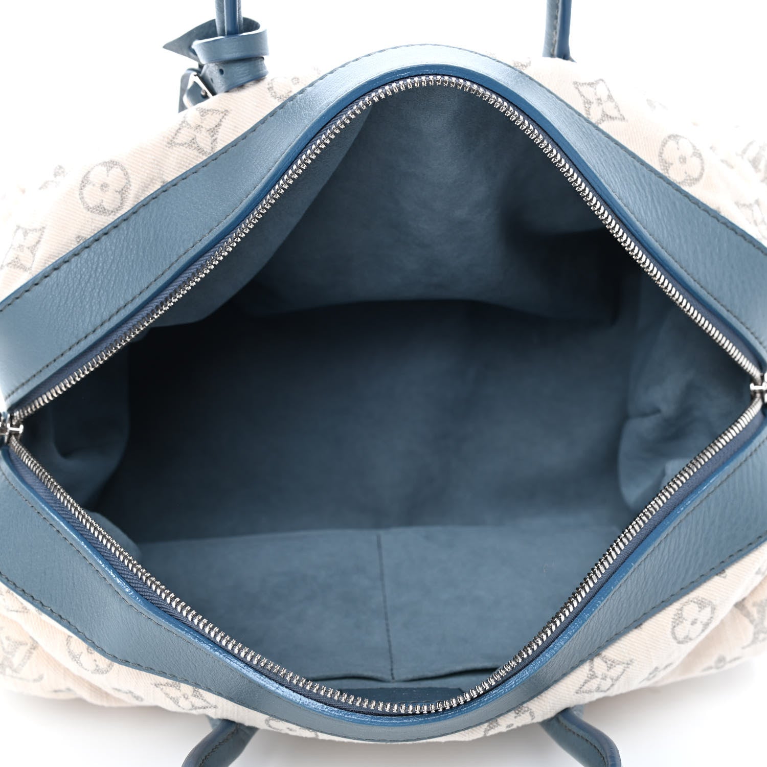 Louis Vuitton Denim Speedy Round GM Blue 4 of 4