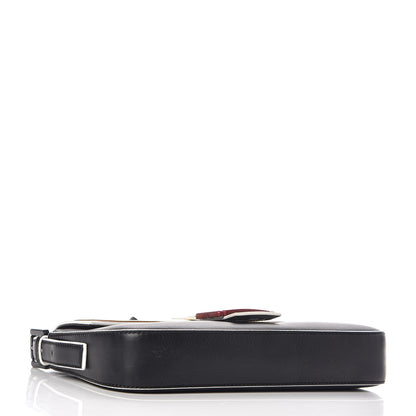 Fendi Vitello Dolce Elite Monster Eyes Bi-Color Baguette Black Yellow 2 of 7