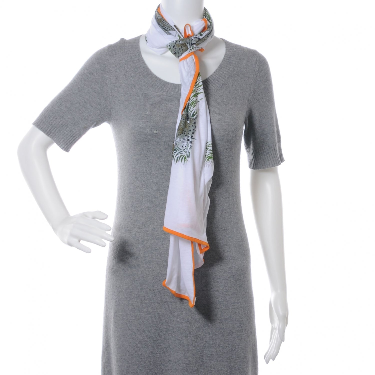 Hermes Cotton Guepards T-Shirt Scarf Blanc 6 of 7