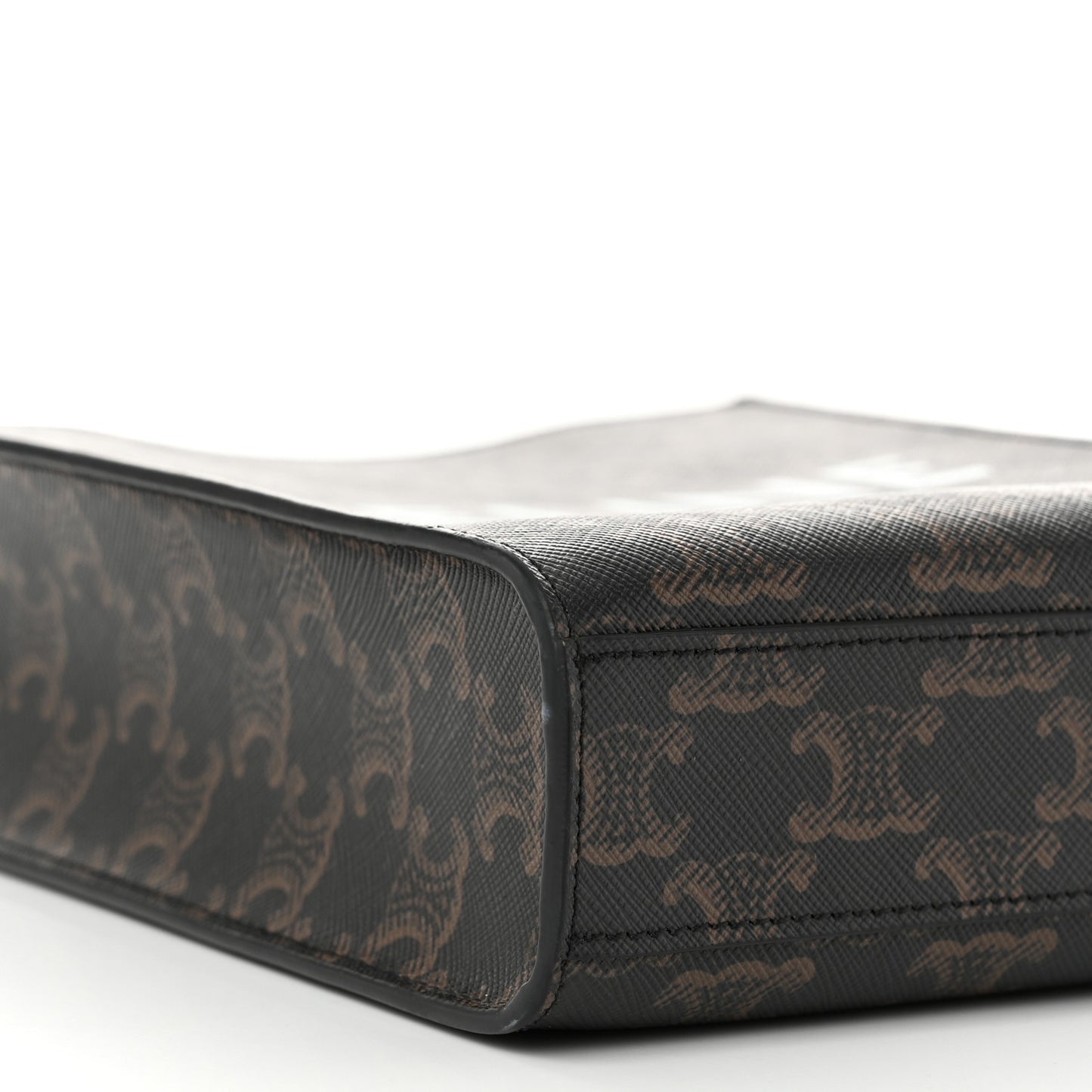 Triomphe Canvas Calfskin Mini Vertical Cabas Tan