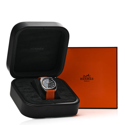Hermes Glass Fiber Ceramic Rubber 39mm H08 Automatic Watch Orange 5 of 5