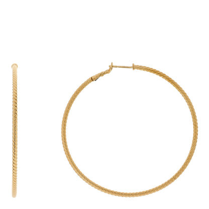 David Yurman 18K Yellow Gold Large Cable Classics Hoop Earrings 1 of 4