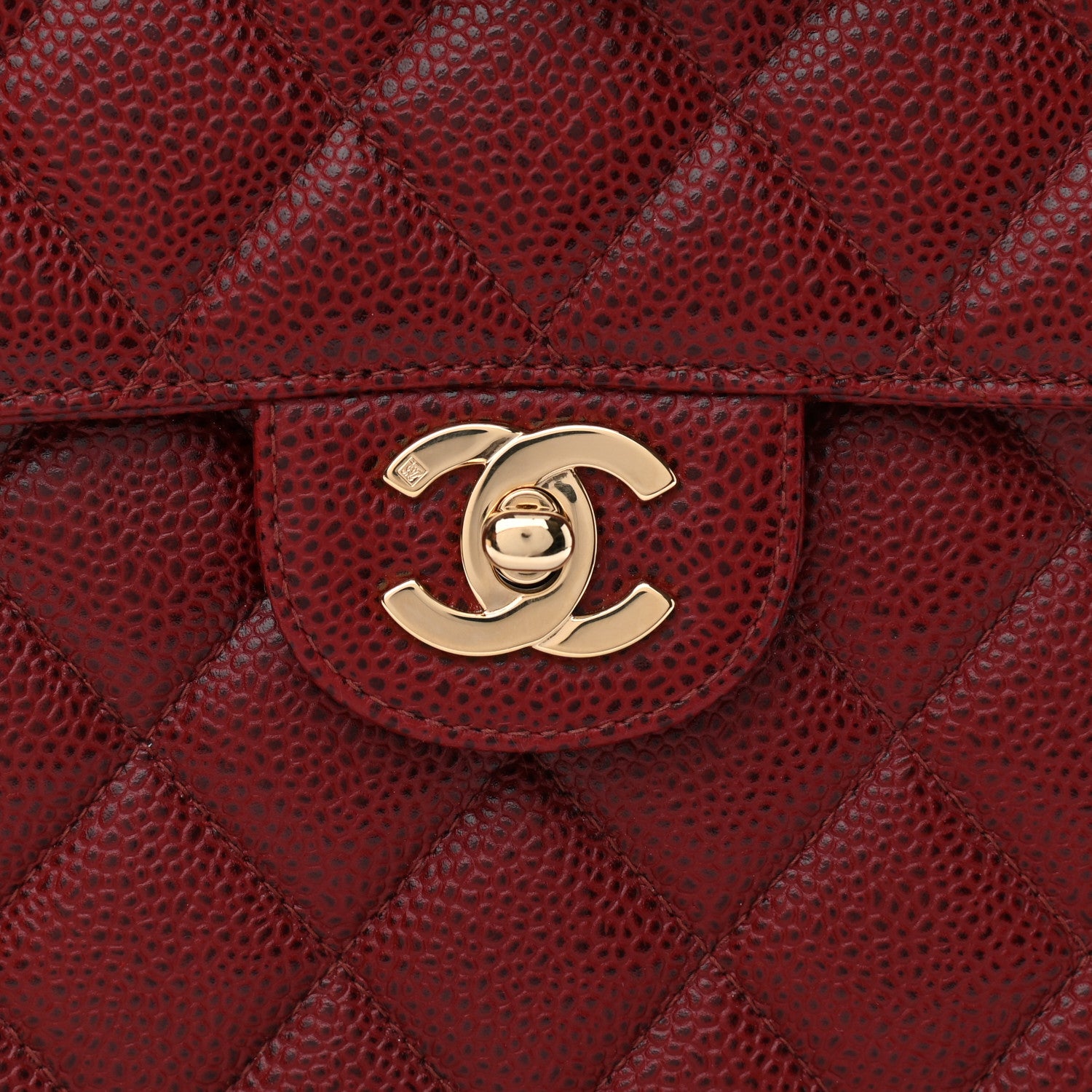Chanel Caviar Quilted Jumbo Single Flap Bordeaux 8 of 10