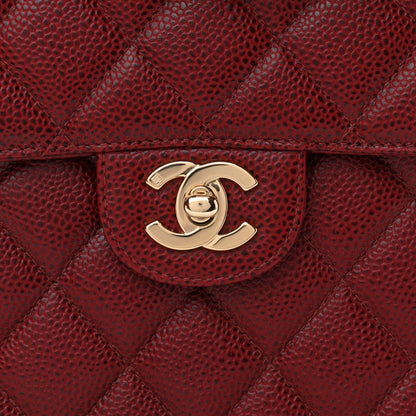 Chanel Caviar Quilted Jumbo Single Flap Bordeaux 8 of 10