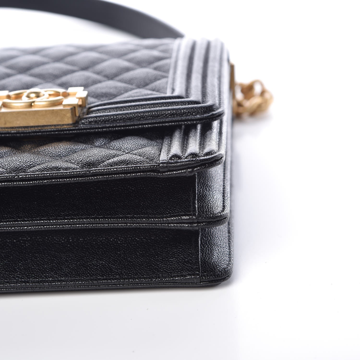 Chanel Caviar Quilted North South Boy Flap Black 9 of 10
