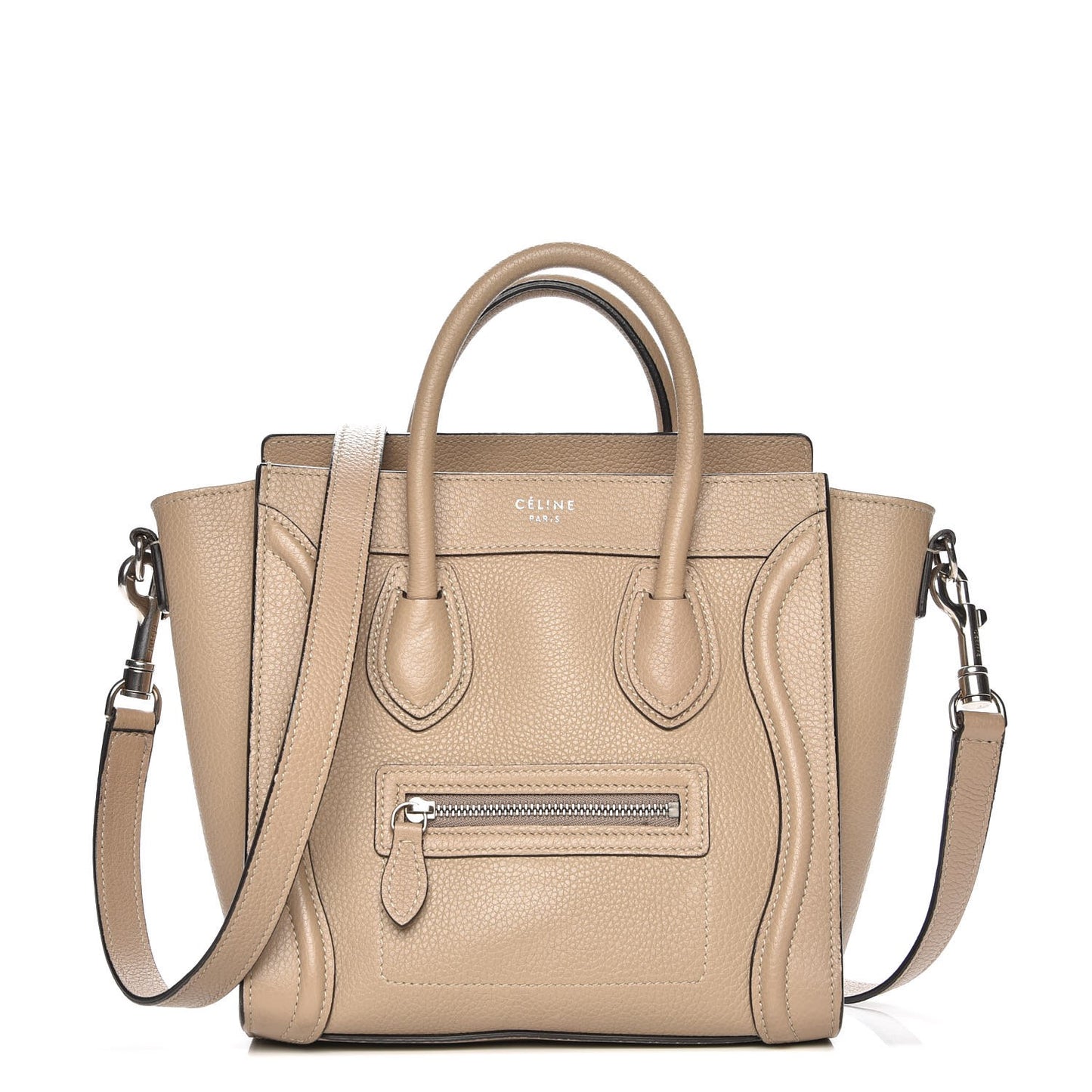Drummed Calfskin Nano Luggage Dune