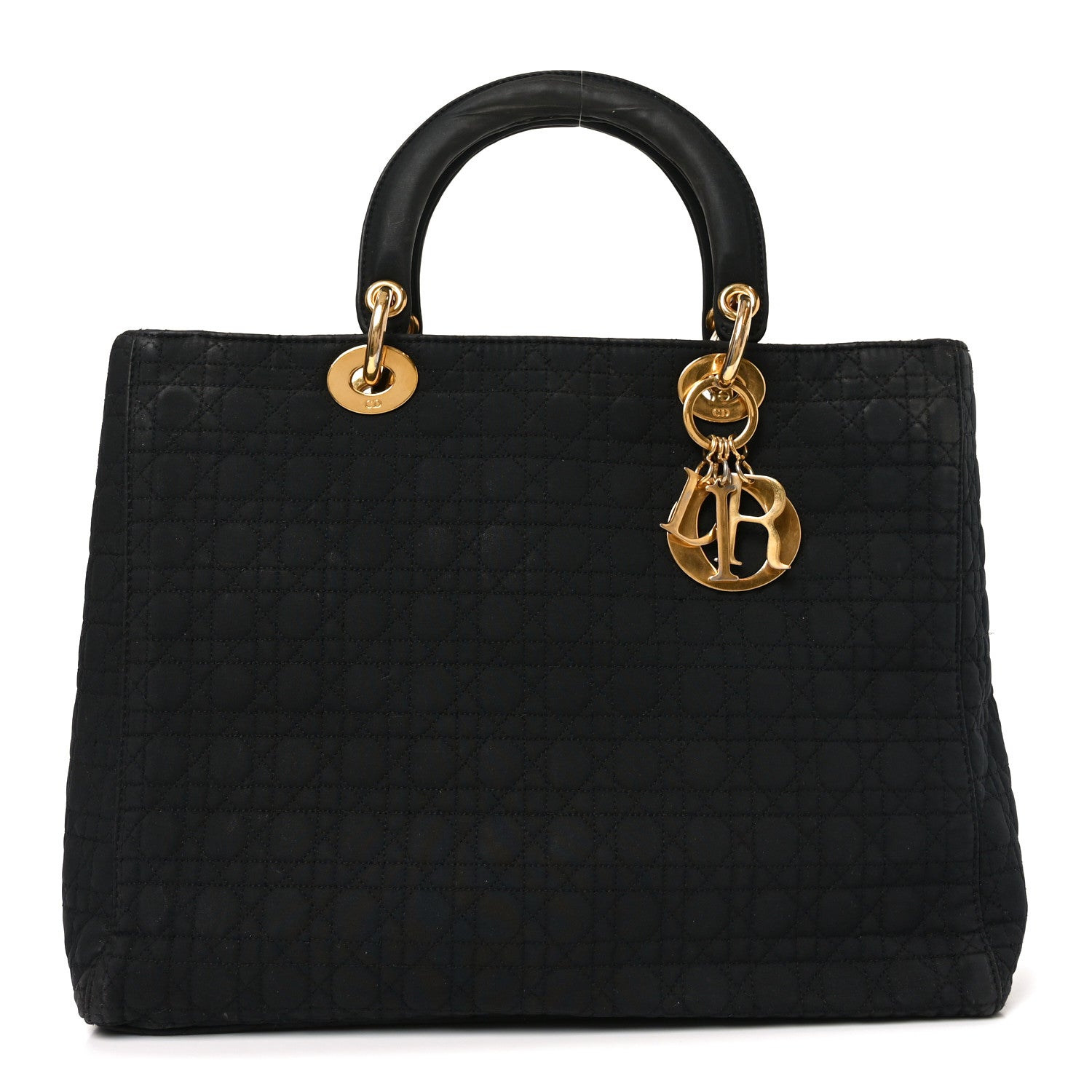 Christian Dior Nylon Cannage Large Lady Dior Black 1 of 11